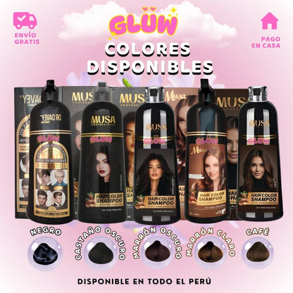 SHAMPOO TINTE CUBRE CANAS MUSA