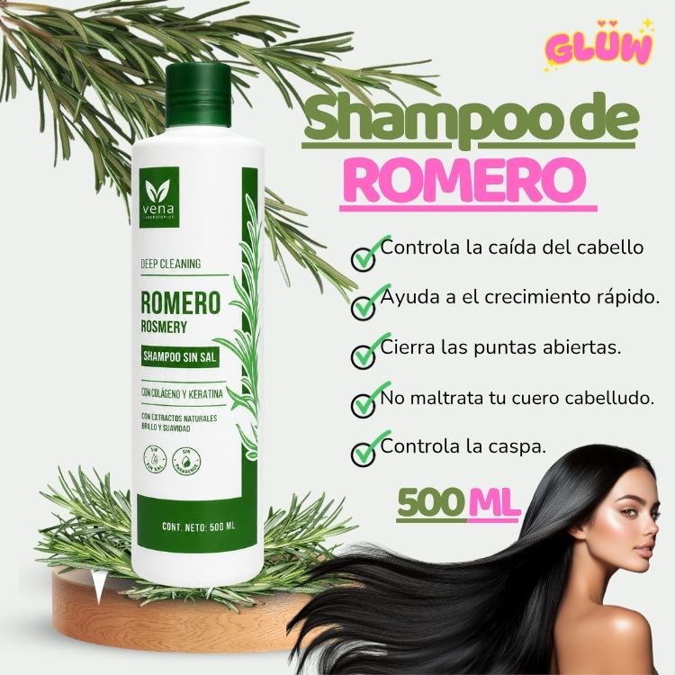 COMBO COLOR + FUERZA (SHAMPOO TINTE CUBRE CANAS +  SHAMPOO DE ROMERO)